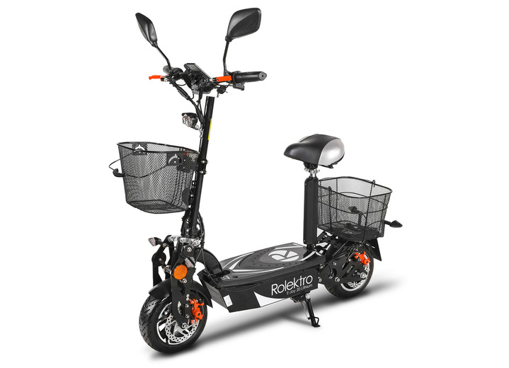 Mobilität - Umweltfreundlich unterwegs mit dem Elektroroller E-Joy von Rolektro, in Farbe SCHWARZ, in Ausführung E-Joy 20 mit Blei-Gel-Akku Ansicht 1