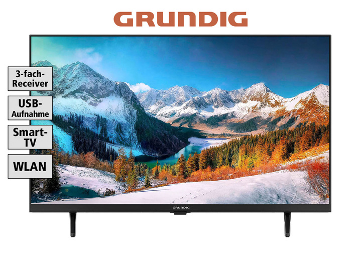 Fernseher - Grundig 32GHB6440 HD-ready-Smart-LED-Fernseher, in Farbe SCHWARZ Ansicht 1