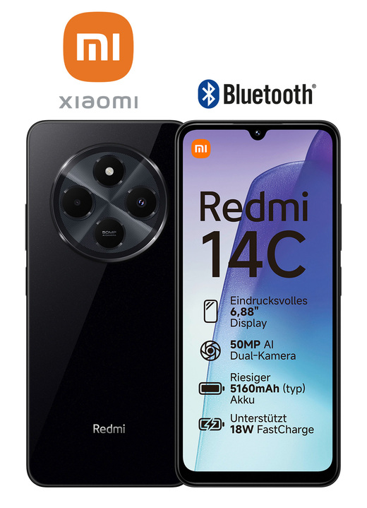 Smartphones & Telefone - Xiaomi Smartphone Redmi 14C, in Farbe SCHWARZ Ansicht 1