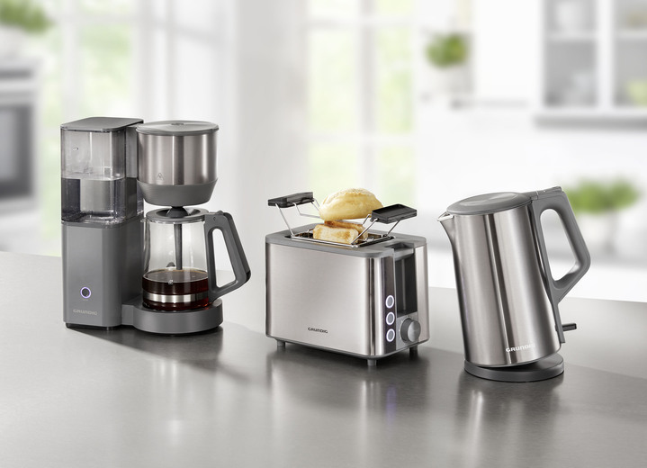 Küchengeräte-Serien - Grundig Frühstücksserie aus hochwertigem Edelstahl, in Farbe GRAU, in Ausführung Toaster Ansicht 1