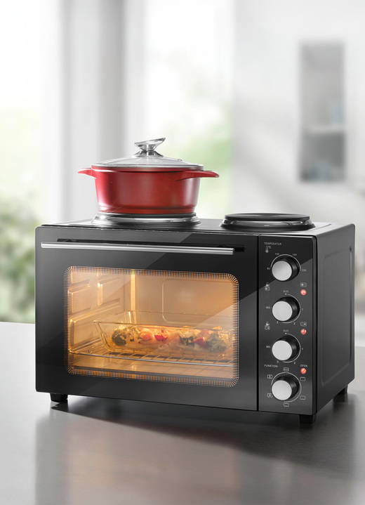 Kochen & Grillen - Kleinküche für kleine Haushalte, in Farbe SCHWARZ Ansicht 1