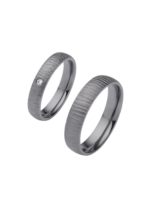 mit Diamant - Trauring aus Tantal, in Größe 160 bis 240, in Farbe  Ansicht 4