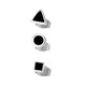 Accessoires - 3-teiliges Single-Ohrstecker-Set aus Edelstahl, in Farbe  – Ansicht 2
