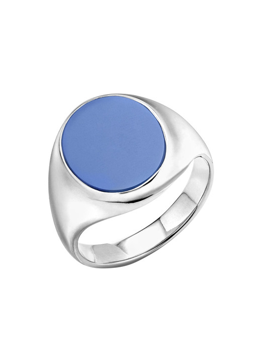 Ringe - Herrenring aus Silber mit Lagenstein Ansicht 2 Ringe - Herrenring aus Silber mit Lagenstein, in Größe 180 bis 240, in Farbe  Ansicht 2