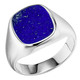 Ringe - Herrenring aus Silber mit echtem Lapislazuli – Ansicht 2 Ringe - Herrenring aus Silber mit echtem Lapislazuli, in Größe 180 bis 240, in Farbe  – Ansicht 2