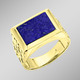 Ringe - Herrenring aus Gold mit Lapislazuli, in Größe 180 bis 240, in Farbe  – Ansicht 1