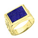 Ringe - Herrenring aus Gold mit Lapislazuli, in Größe 180 bis 240, in Farbe  – Ansicht 2
