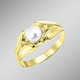 mit Perlen - Schöner Damenring, mit Süßwasser-Zuchtperle, in Größe 160 bis 220, in Farbe  – Ansicht 1