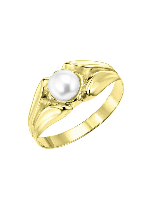 mit Perlen - Schöner Damenring, mit Süßwasser-Zuchtperle, in Größe 160 bis 220, in Farbe  Ansicht 2
