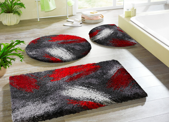 Badgarnituren - Badgarnitur in Supersoft-Qualität von Grund, in Größe 100 (Vorleger halbrund, 50/ 80 cm) bis 112 (WC-Deckelbezug, 47/ 50 cm), in Farbe ANTHRAZIT Ansicht 1