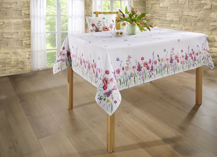 Tischdecken - Tisch- und Raumdekoration, in Größe 101 (Deckchen, 35x 50 cm) bis 404 (Kissenbezug, 40x 40 cm), in Farbe WEISS-BUNT Ansicht 2