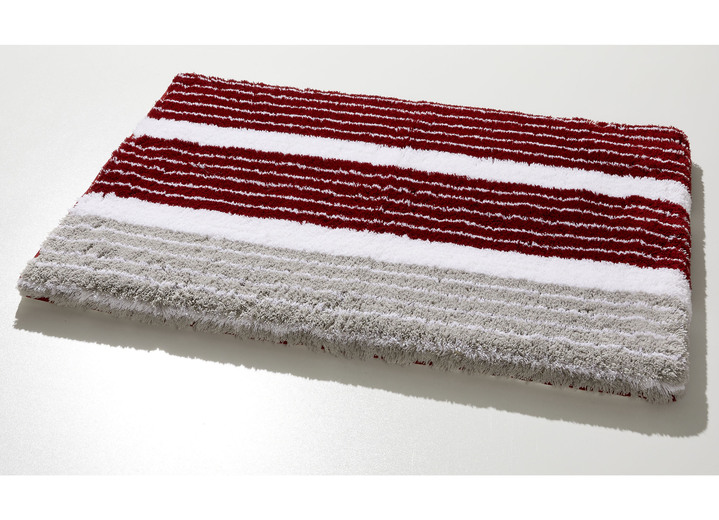 Heimtextilien - Badgarnitur in barfußweicher Qualität, in Größe 100 (Vorleger halbrund, 50/ 80 cm) bis 112 (WC-Deckelbezug, 47/ 50 cm), in Farbe ROT Ansicht 1
