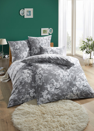 Beidseitig bedruckte Bettwäsche-Garnitur aus Polycotton