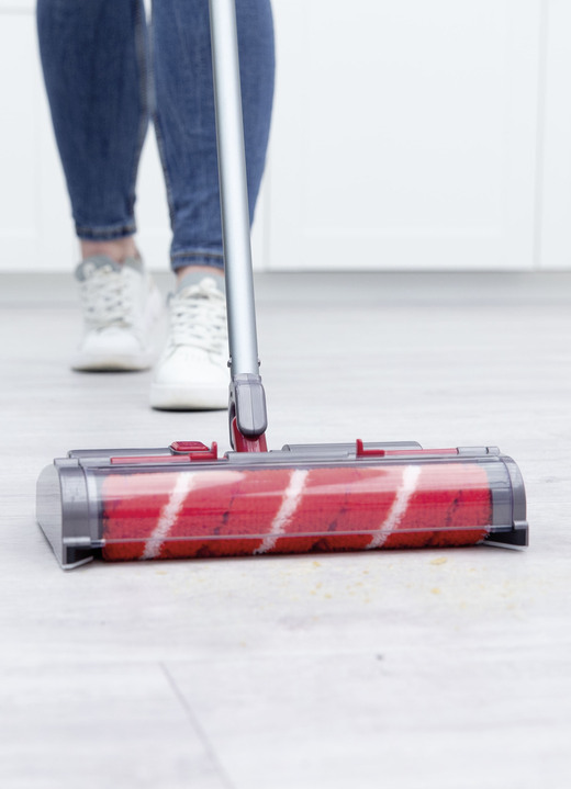 Reinigungsgeräte - Livington Voom – Akkubesen, in Farbe GRAU-ROT Ansicht 1