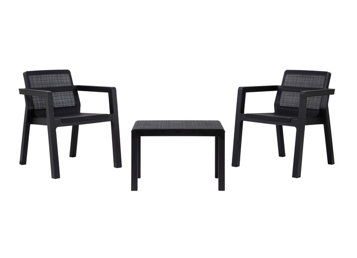 Gartenmöbel - 3-teiliges Balkon-Set , in Farbe ANTHRAZIT Ansicht 4