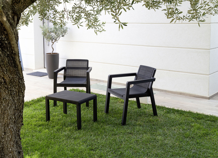 Gartenmöbel - 3-teiliges Balkon-Set , in Farbe ANTHRAZIT Ansicht 2