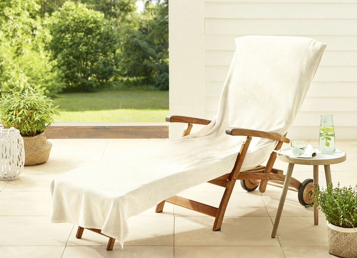 Kissen, Polster und Auflagen - Dyckhoff-Schonbezüge aus Frottee, in Größe 300 (für Hochlehner, ca. 60x130 cm) bis 301 (für Liegen, ca. 70x200 cm), in Farbe ORANGE Ansicht 7