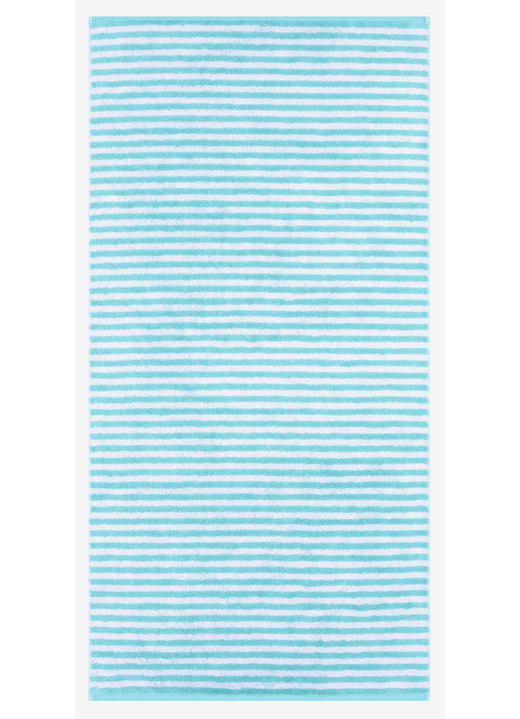 Handtücher - Frottier-Serie in saugstarker Baumwollqualität von Cawö, in Größe 200 (1 Handtuch, 50/100 cm) bis 204 (1 Duschtuch, 70/140 cm), in Farbe TÜRKIS Ansicht 3