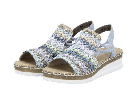 Rieker, sommerliche Damen-Sandalen, mit seitlichen Elastik-Bandagen