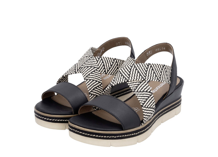 Sandaletten & Pantoletten - Remonte Sandalette mit Flechtdurchzügen, in Größe 036 bis 042, in Farbe HELLBEIGE-SAND Ansicht 6