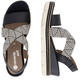 Sandaletten & Pantoletten - Remonte Sandalette mit Flechtdurchzügen, in Größe 036 bis 042, in Farbe SCHWARZ-CREME – Farbe SCHWARZ-CREME – Ansicht 4