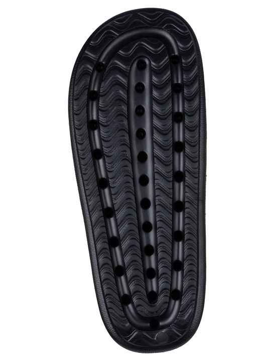 Sandalen & Pantoletten - SKECHERS Pantolette aus Synthetik, in Größe 040 bis 046, in Farbe SCHWARZ Ansicht 3