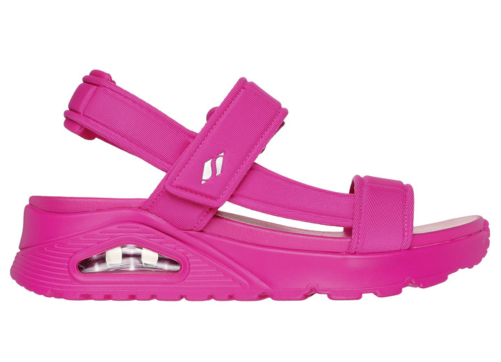 Sandaletten & Pantoletten - SKECHERS Sandale aus dehnbarem Textilmaterial, in Größe 036 bis 041, in Farbe WEISS Ansicht 10