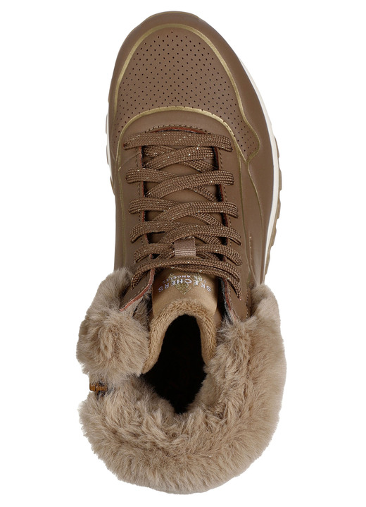 Stiefel & Stiefeletten - SKECHERS, gefütterte Damen-Boots, Winterschuhe, mit flauschigem Plüschkragen, in Größe 036 bis 041, in Farbe BRAUN Ansicht 2