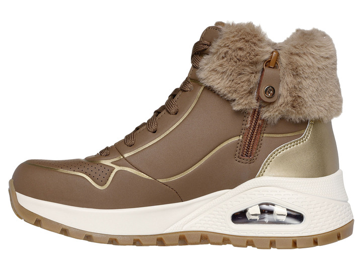 Stiefel & Stiefeletten - SKECHERS, gefütterte Damen-Boots, Winterschuhe, mit flauschigem Plüschkragen, in Größe 036 bis 041, in Farbe BRAUN Ansicht 5