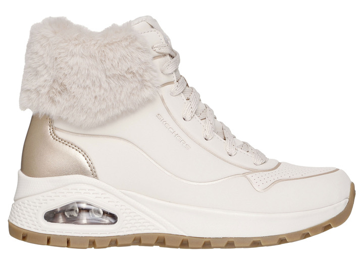 Stiefel & Stiefeletten - SKECHERS, gefütterte Damen-Boots, Winterschuhe, mit flauschigem Plüschkragen, in Größe 036 bis 041, in Farbe BRAUN Ansicht 7