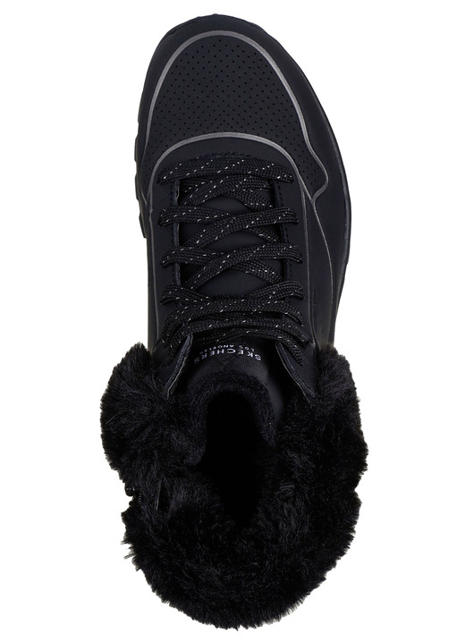 Stiefel & Stiefeletten - SKECHERS, gefütterte Damen-Boots, Winterschuhe, mit flauschigem Plüschkragen, in Größe 036 bis 041, in Farbe SCHWARZ Ansicht 2