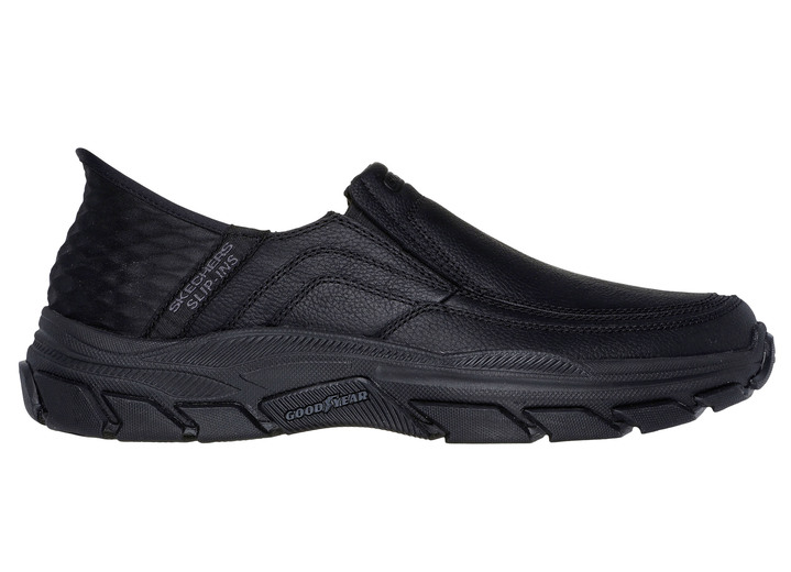 Mode - SKECHERS, bequeme Herren-Slipper, mit geformter Slip-Ins Fersenplatte, in Größe 040 bis 046, in Farbe SCHWARZ Ansicht 4