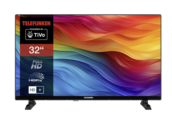 Fernseher - Telefunken XFTO750S Full-HD-Smart-LED-Fernseher-TV-32'', in Farbe SCHWARZ Ansicht 1