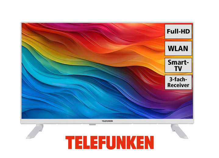 Fernseher - Telefunken XF32TO750-W Full-HD-Smart-LED-Fernseher, in Farbe WEISS Ansicht 1