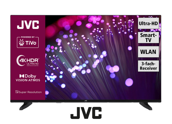 Fernseher - JVC LT-VU3455 4K-Ultra-HD-Smart-LED-Fernseher, in Farbe SCHWARZ Ansicht 1
