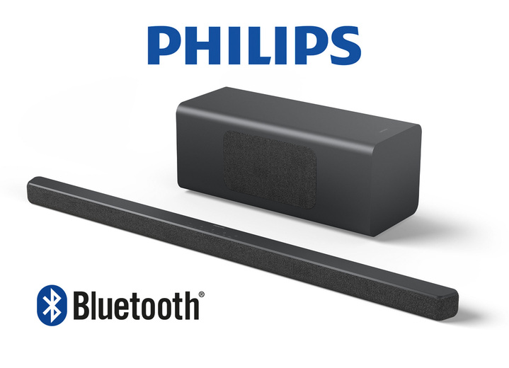 Heimkino - Philips TAB6309/10 Soundbar 2.1 mit kabellosem Subwoofer, in Farbe SCHWARZ Ansicht 1