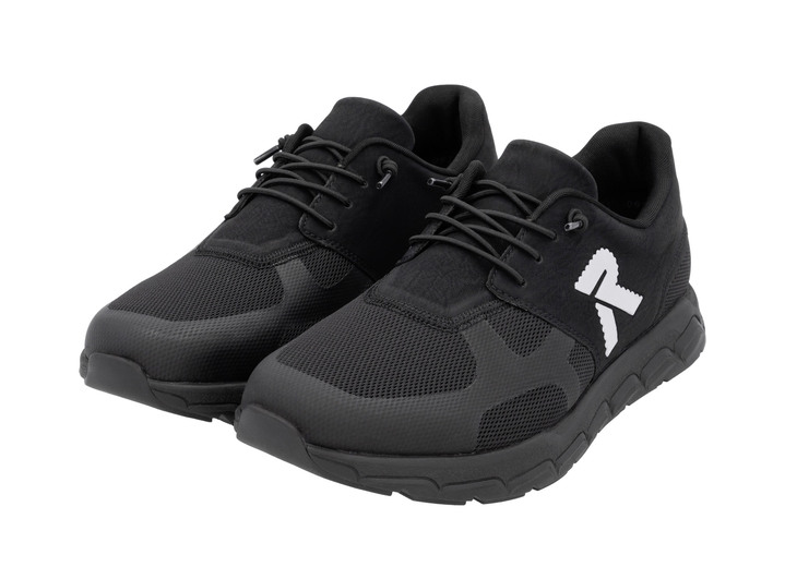 Slipper & Schnürschuhe - Rieker Sneaker mit elastischer Zierschnürung, in Größe 040 bis 047, in Farbe SCHWARZ Ansicht 4