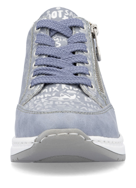 Komfortschuhe - Rieker Schnür-Sneaker aus bedrucktem Synthetikmaterial, in Größe 036 bis 042, in Farbe HELLBLAU-SILBER Ansicht 5
