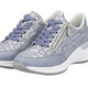Komfortschuhe - Rieker Schnür-Sneaker aus bedrucktem Synthetikmaterial, in Größe 036 bis 042, in Farbe HELLBLAU-SILBER – Farbe HELLBLAU-SILBER – Ansicht 4