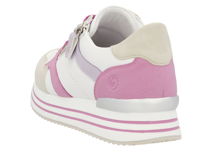 Komfortschuhe - Remonte Schnür-Sneaker aus Nappaleder, in Größe 036 bis 042, in Farbe CREME-BUNT Ansicht 6