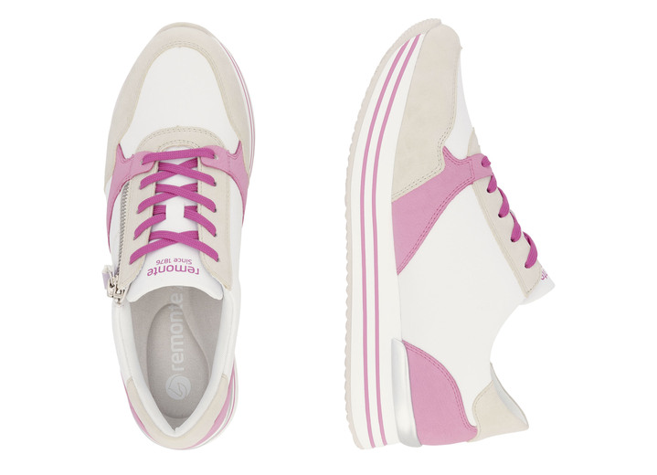 Komfortschuhe - Remonte Schnür-Sneaker aus Nappaleder, in Größe 036 bis 042, in Farbe CREME-BUNT Ansicht 7