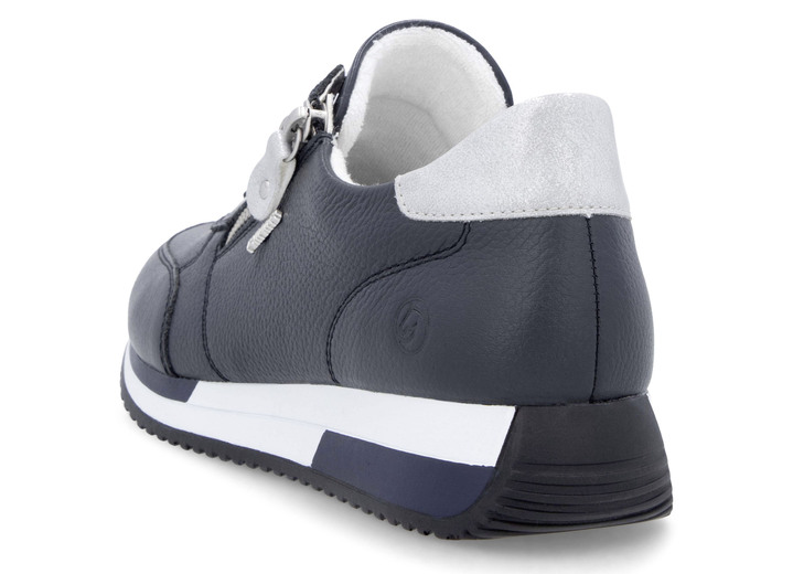 Slipper & Schnürschuhe - Remonte Schnür-Sneaker mit silberfarben schimmerndem Kontrast-Besatz, in Größe 036 bis 042, in Farbe WEISS Ansicht 12