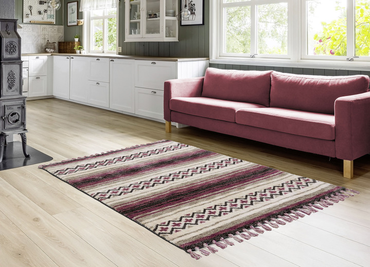 Klassisch - Handgetufteten Teppich von Gino Falcone Ansicht 2 Klassisch - Handgetufteten Teppich von Gino Falcone, in Größe 114 (Brücke, 80 x 150 cm) bis 278 (Teppich, 190 x 290 cm), in Farbe BRAUN Ansicht 2