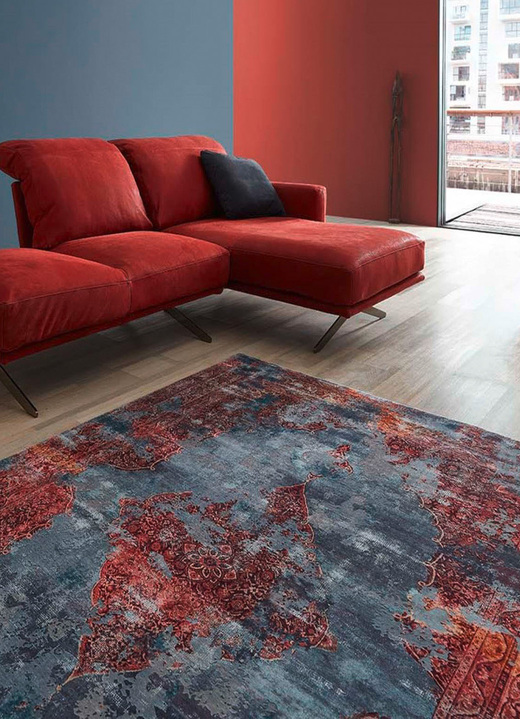 Modern - Stilvoll bedruckte Brücken und Teppiche, in Größe 113 (Brücke, 70 x 140 cm) bis 278 (Teppich, 190 x 290 cm), in Farbe ROST Ansicht 6