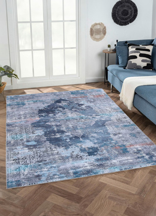 Modern - Teppiche mit pflegeleichter Oberfläche, in Größe 113 (Brücke, 70 x 140 cm) bis 249 (Teppich, 160 x 230 cm), in Farbe BLAU – Farbe BLAU – Ansicht 