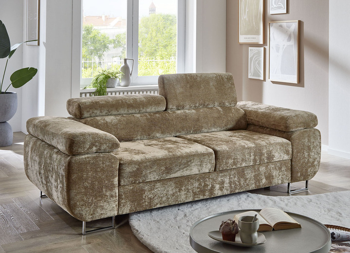 Polstermöbel - Zweisitzer mit verstellbaren Kopfstützen, in Farbe CREME Ansicht 3