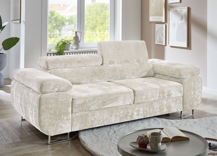 Polstermöbel - Zweisitzer mit verstellbaren Kopfstützen, in Farbe CREME Ansicht 1