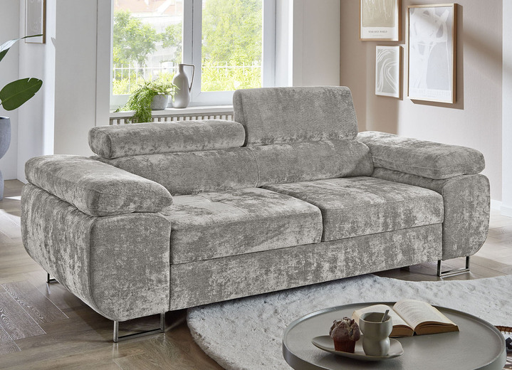 Polstermöbel - Zweisitzer mit verstellbaren Kopfstützen, in Farbe CREME Ansicht 2