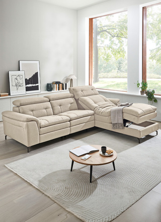 Polsterecke,mit verstellbaren Kopfstützen