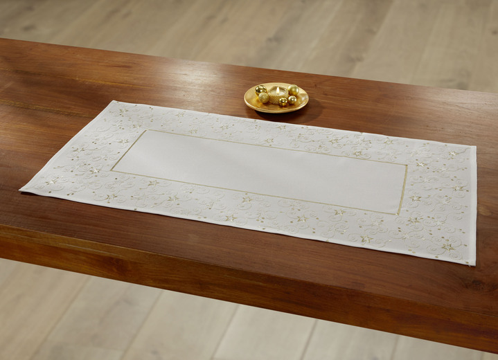 Tischdecken - Tisch- und Raumdekoration mit Glitzergarn Ansicht 4 Tischdecken - Tisch- und Raumdekoration mit Glitzergarn, in Größe 130 (Deckchen, 35/ 50 cm) bis 404 (Kissenbezug, 40/ 40 cm), in Farbe ROT Ansicht 4